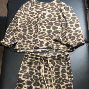 Leopard print lounge set